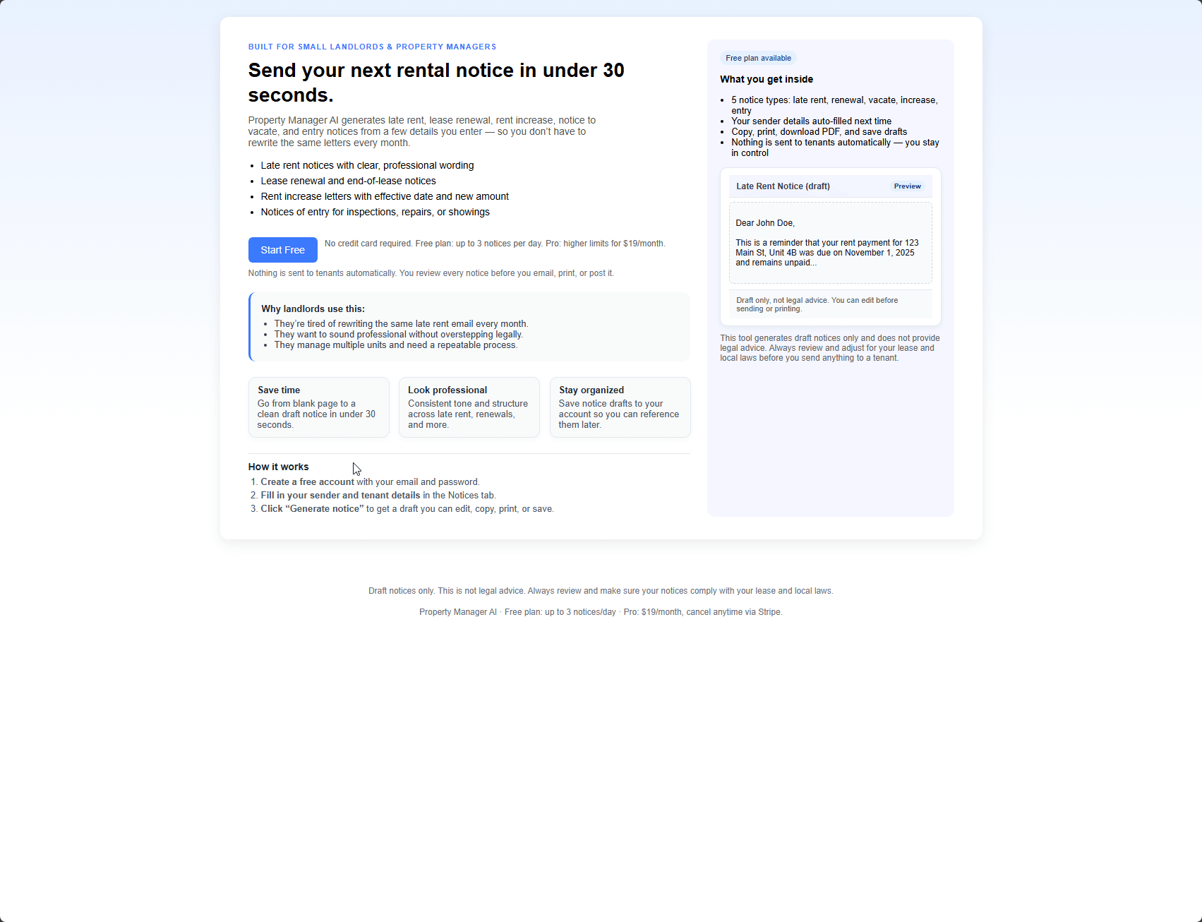 Property Manager AI demo